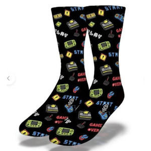 Game Over Video Game Socks by Savvy Sox NEW Made in the USA